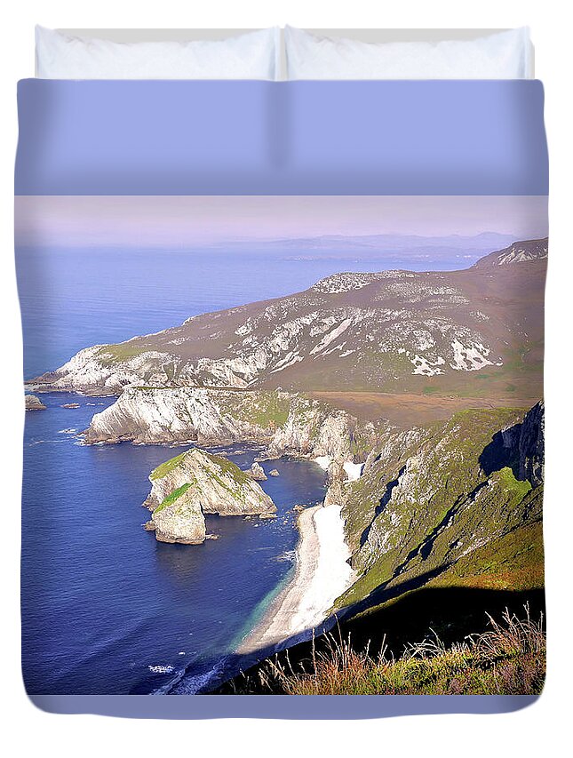 Ireland Rocks Series By Lexa Harpell Duvet Cover featuring the photograph Majestic Glenlough - County Donegal, Ireland by Lexa Harpell