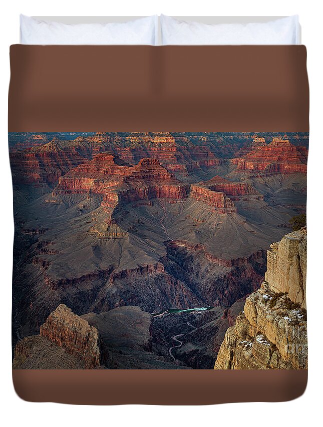 Grand Canyon Duvet Cover featuring the photograph Majestic Grand Canyon by Doug Sturgess
