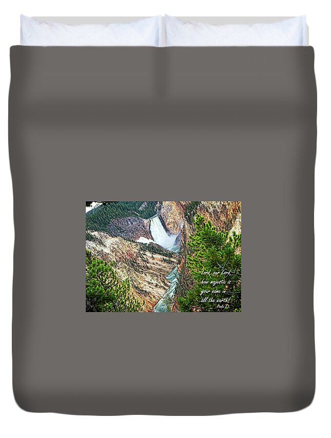 Bible Duvet Cover featuring the photograph Majestic Lord - Inspirational Image by Lincoln Rogers