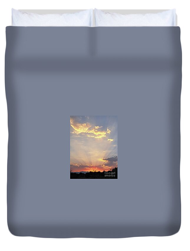 Sunset Duvet Cover featuring the photograph Majestic Sunset Colorado by Marlene Besso