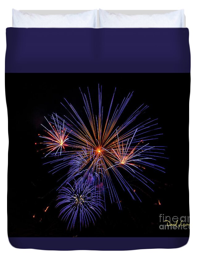 4th Of July Duvet Cover featuring the photograph Makes of Purple and Orange by David Levin