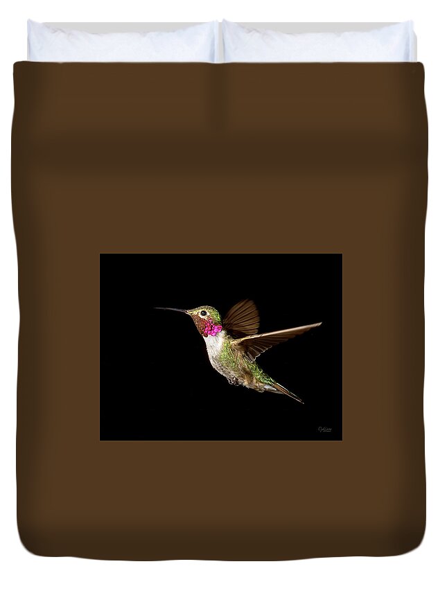 Hummingbird Duvet Cover featuring the photograph Male Broad-tailed Hummingbird by Judi Dressler