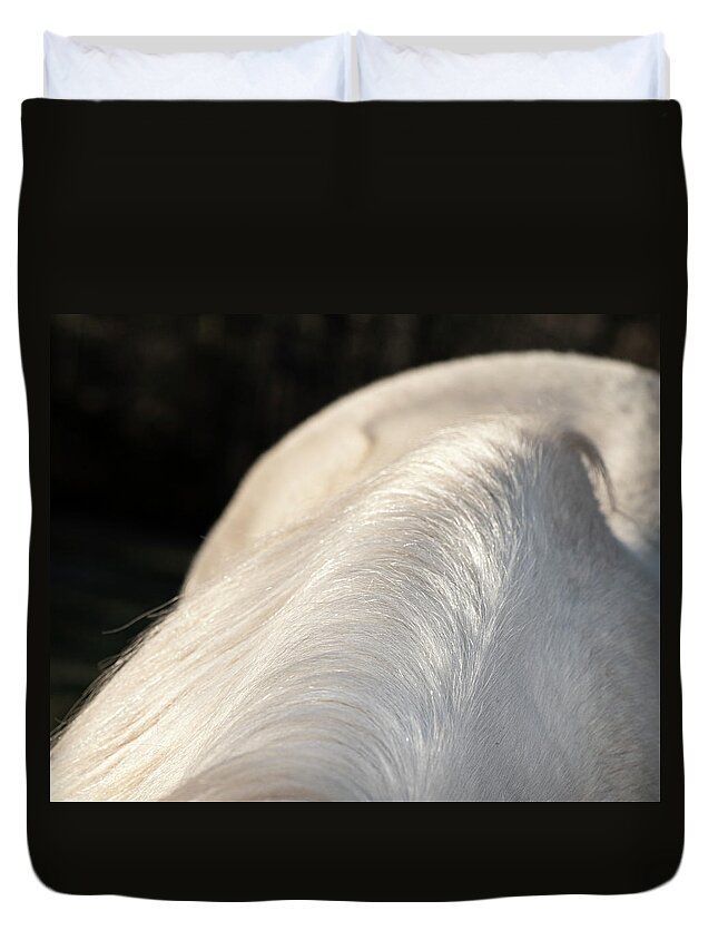 Abstract Duvet Cover featuring the photograph Mane Abstract by Karen Rispin
