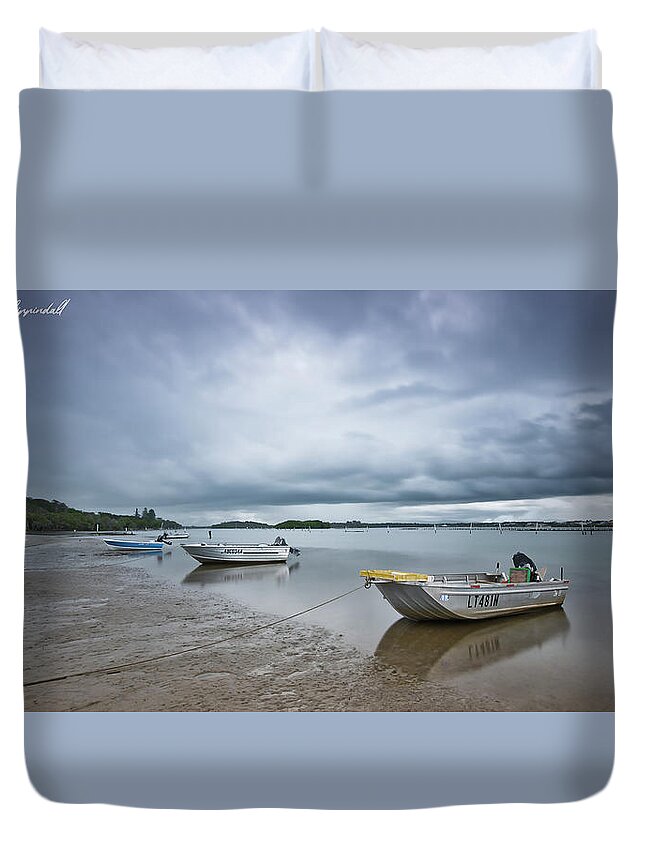 Manning Point Nsw Australia Duvet Cover featuring the digital art Manning Point 21 by Kevin Chippindall