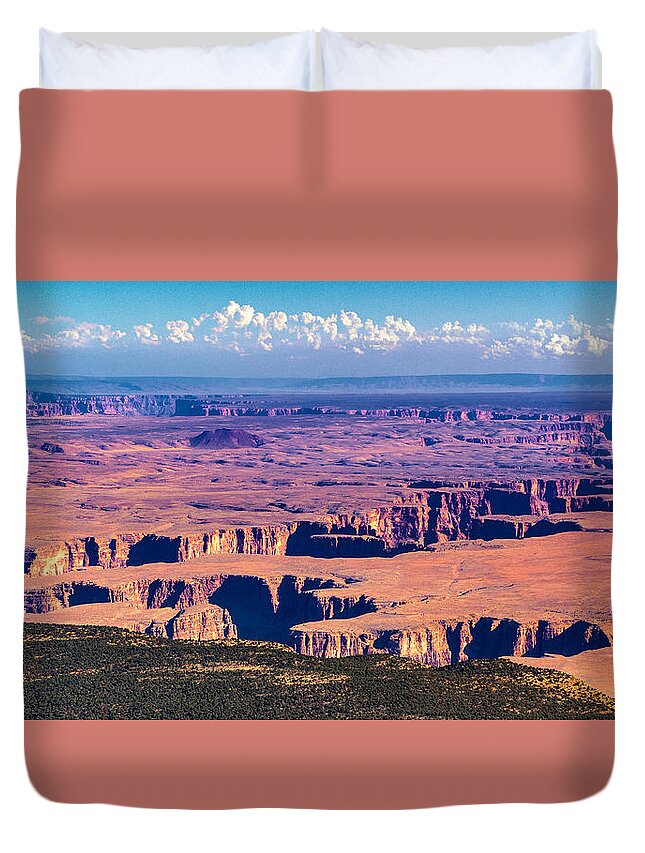 Arizona Grand Canyon Marble Cliffs Colorful Rock Landscape Painted Desert Fstop101 Duvet Cover featuring the photograph Marble Canyon Arizona by Geno Lee