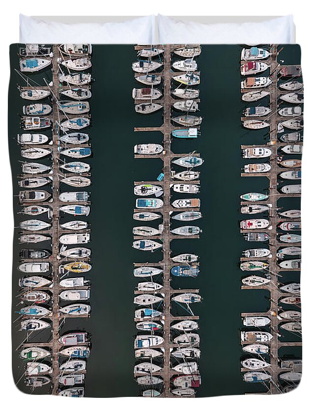 Cap Sante Marina Duvet Cover featuring the photograph Marina by Michael Rauwolf