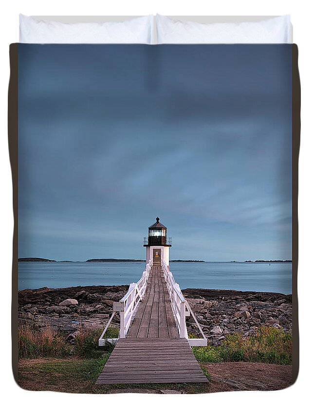 Maine Duvet Cover featuring the photograph Marshall Point 1 by Robert Fawcett