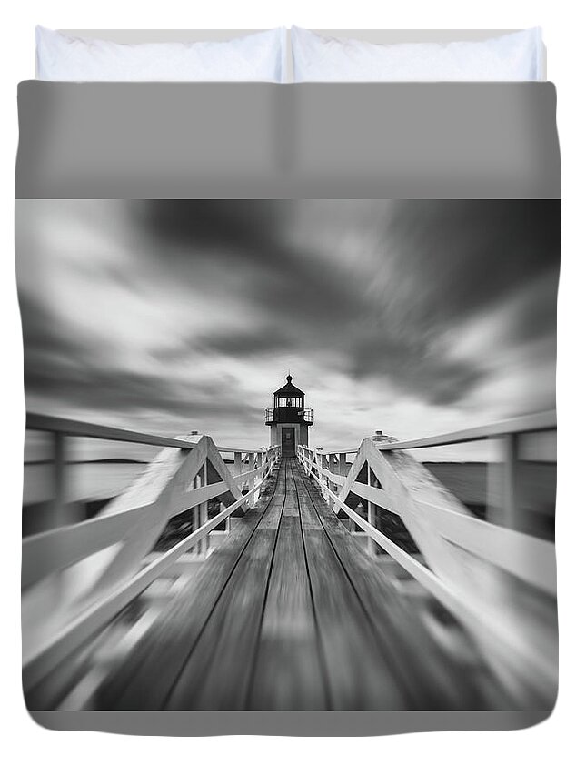 Maine Duvet Cover featuring the photograph Marshall Point Run by Darren White