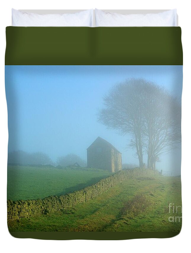 Mist Duvet Cover featuring the photograph Matlock Mist by David Birchall