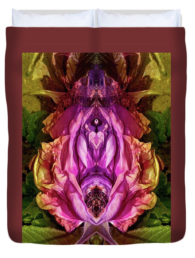 Flower Duvet Cover featuring the digital art Matriarch by WB Johnston