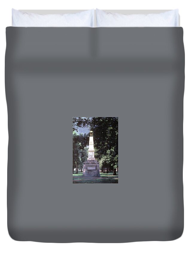 University Of South Carolina Duvet Cover featuring the painting Maxcy Monument by Blue Sky