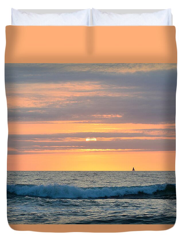 Obx Sunrise Duvet Cover featuring the photograph May 2020 by Barbara Ann Bell