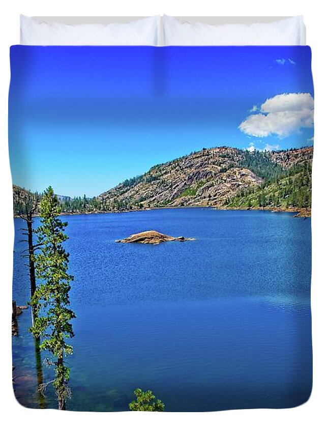 Beautiful Duvet Cover featuring the photograph Meadow Lake View by David Desautel