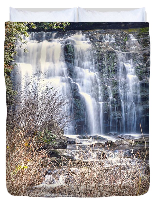Meigs Falls Duvet Cover featuring the photograph Meigs Falls 7 by Phil Perkins