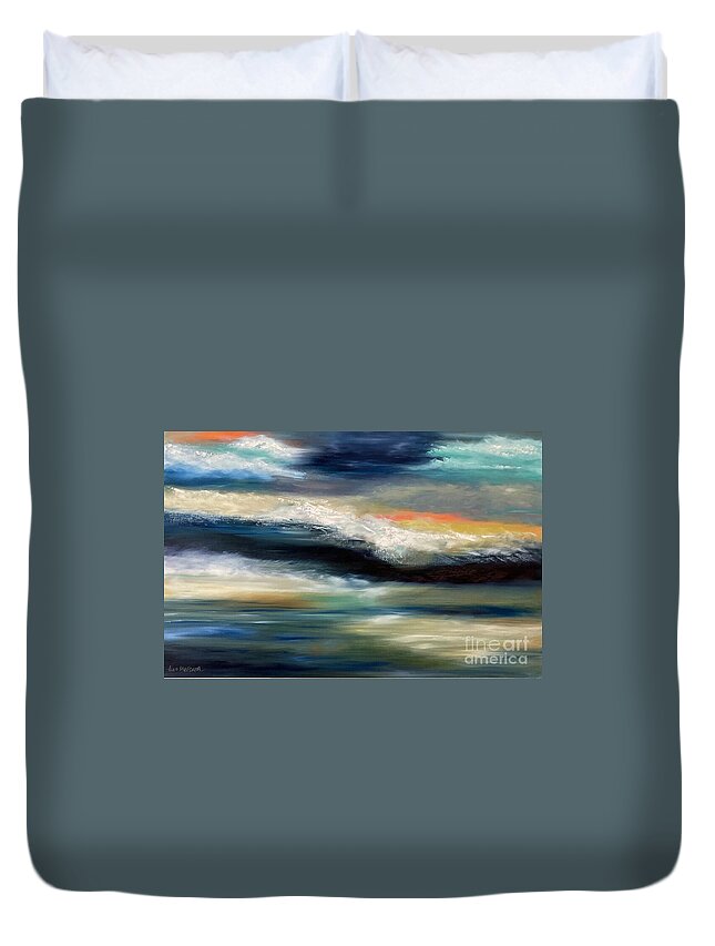Abstract Duvet Cover featuring the painting Melody's Magic by Alan Metzger