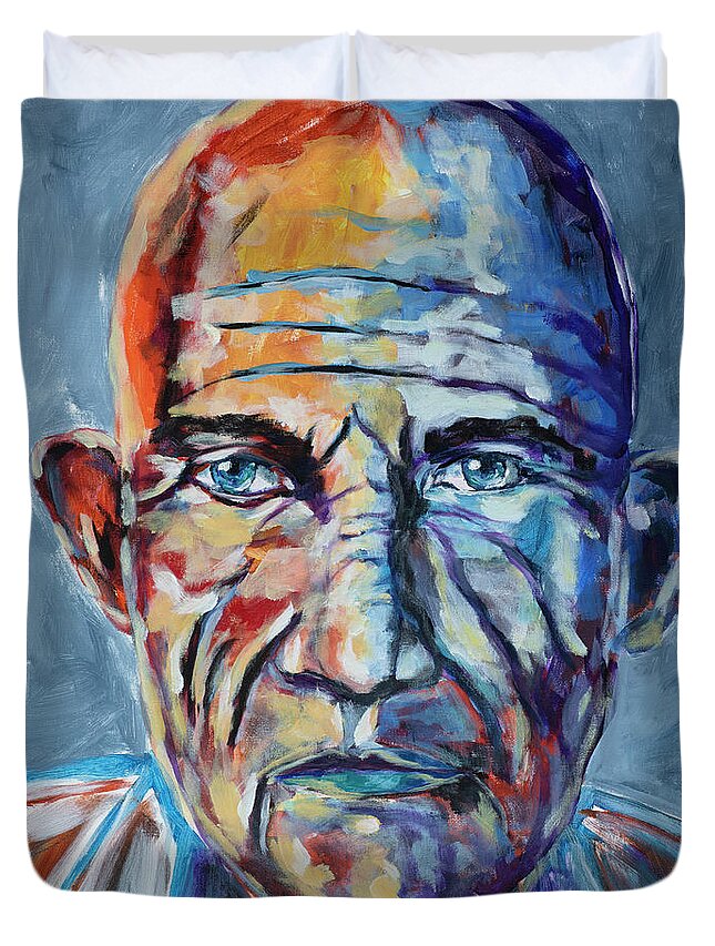 Friend Duvet Cover featuring the painting Memory by Mark Ross