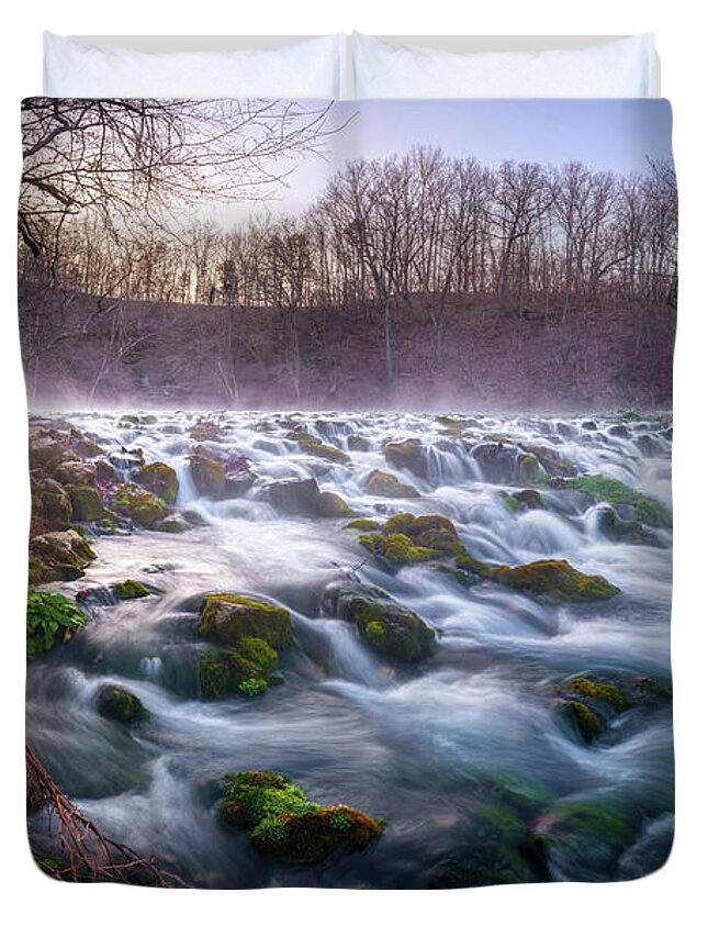 Dawn Duvet Cover featuring the photograph Meramac Spring I by Robert Charity