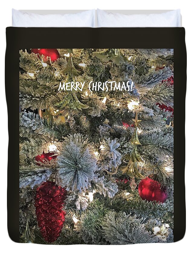 Christmas Duvet Cover featuring the photograph Merry Christmas #3 by Jerry Abbott