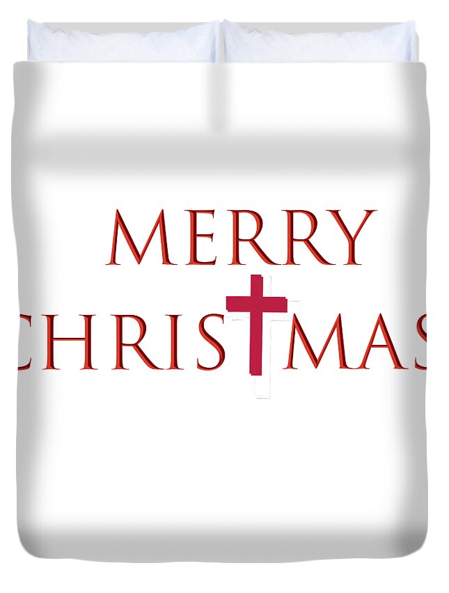 Merry Christmas Duvet Cover featuring the digital art Merry Christmas 2 by Joe Lach