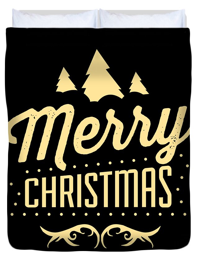 Christmas 2023 Duvet Cover featuring the digital art Merry Christmas by Flippin Sweet Gear