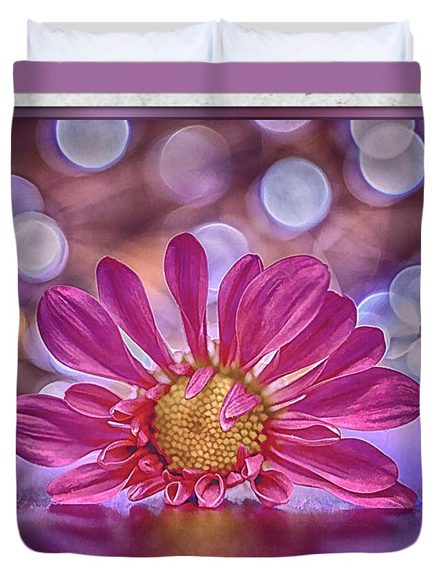 Chrysanthemum Duvet Cover featuring the photograph Metal Petals by Bill and Linda Tiepelman