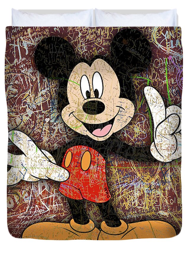 Mickey Mouse Finger Pop Art Graffiti 1 Painting by Tony Rubino