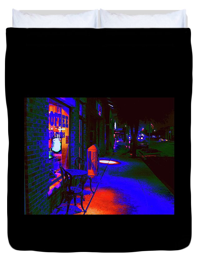 Maas Duvet Cover featuring the digital art Midnight Coffee Dream by Larry Beat