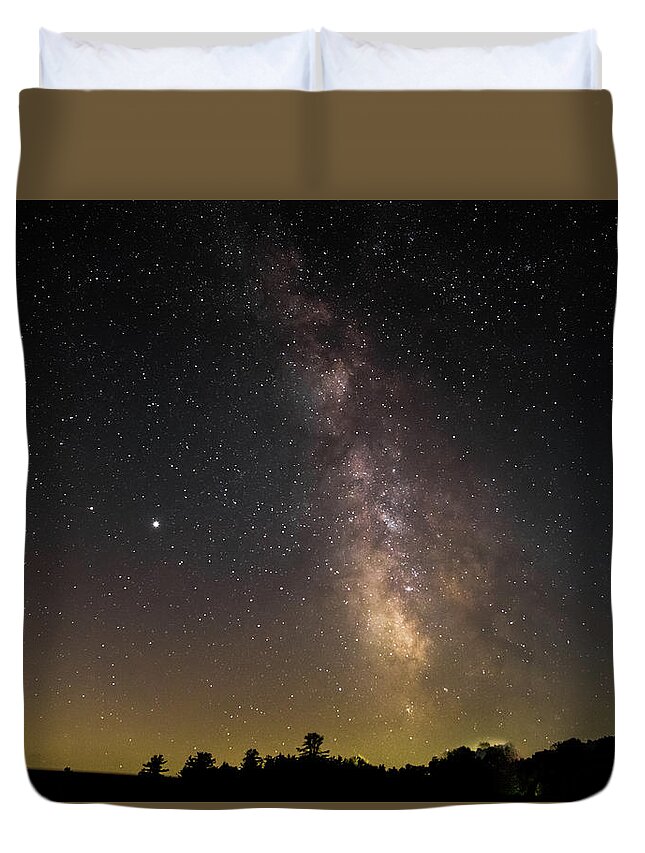 Galaxy Duvet Cover featuring the photograph Milky Way June 2020 - 2 by Amelia Pearn