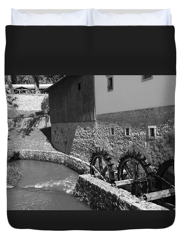 Mills Duvet Cover featuring the photograph Mills Slovenia by Joelle Philibert