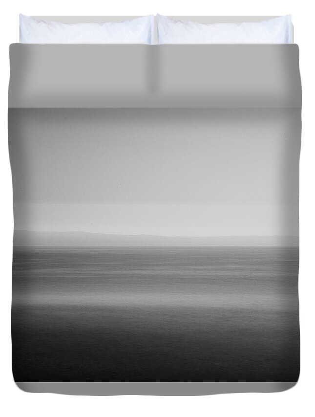 Minimalist Duvet Cover featuring the photograph Minimalist Fine Art Seascape Print by Martin Vorel Minimalist Photography