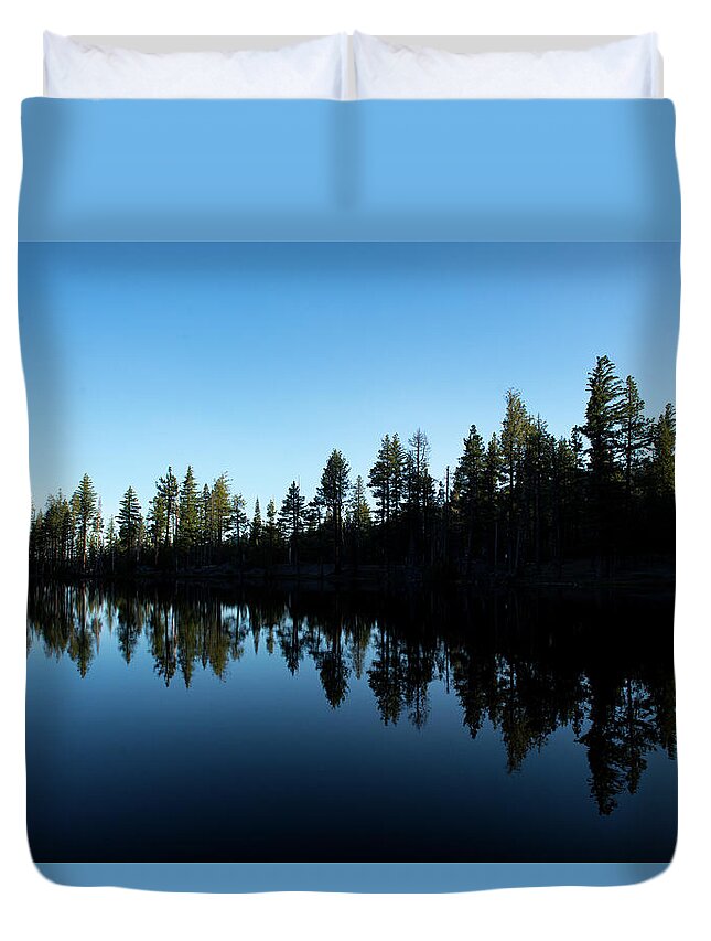 Mirror Lake Duvet Cover featuring the photograph Mirror Lake by Aileen Savage