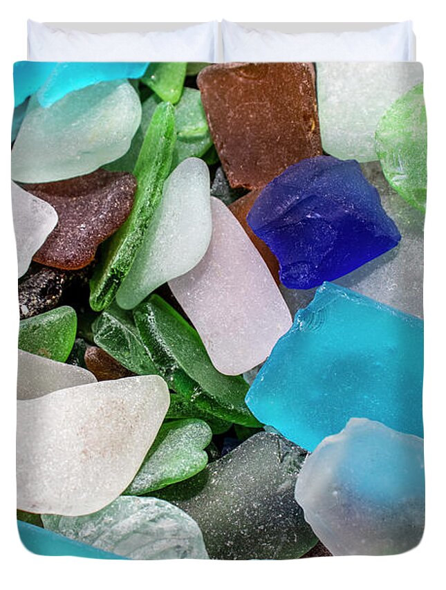 Sea Glass Duvet Cover featuring the photograph Mixed Sea Glass by Blair Damson