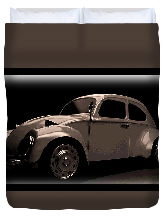 Mix Duvet Cover featuring the digital art Model Car #4 by Rose Lewis