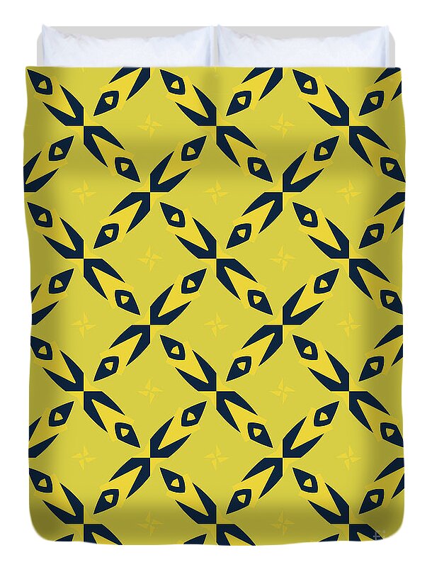 Patterns Duvet Cover featuring the digital art Modern geometric Designer Pattern 2786 by Philip Preston