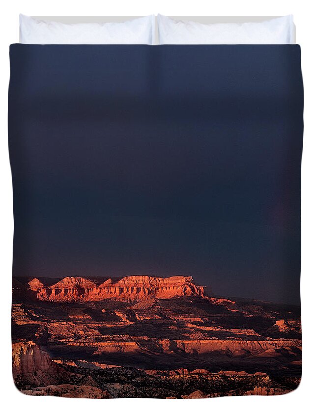 Dave Welling Duvet Cover featuring the photograph Monsoon Storm Bryce Canyon National Park by Dave Welling