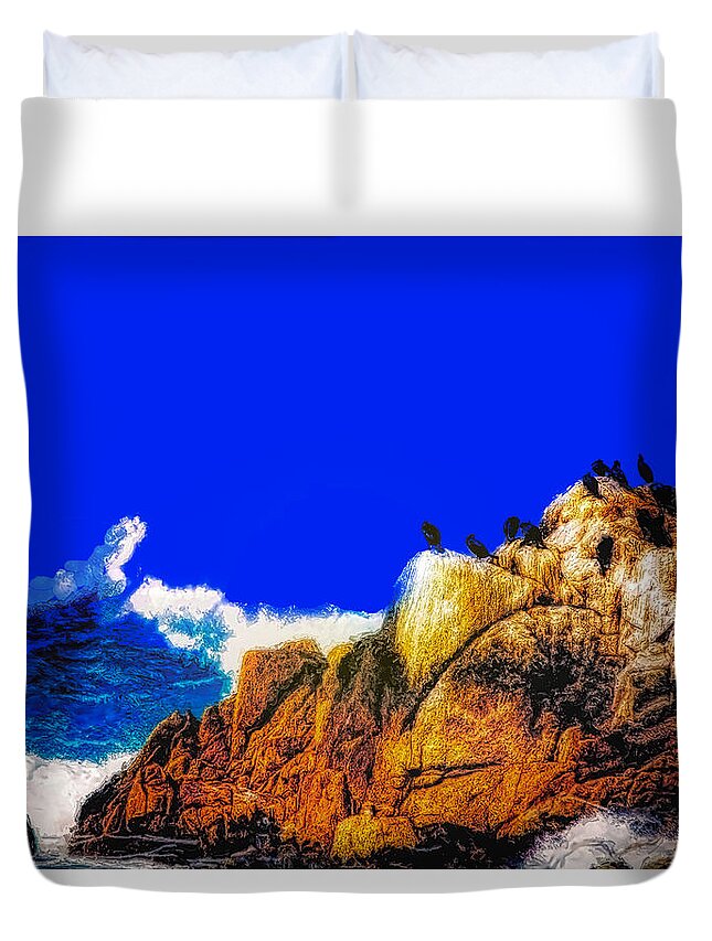 Monterey Duvet Cover featuring the photograph Monterey Ocean View by Jim Signorelli