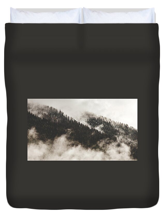  Duvet Cover featuring the photograph Moody Montana Mountains by William Boggs