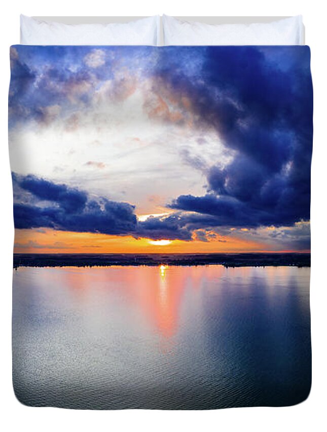  Duvet Cover featuring the photograph Moody Sunset by Brian Jones