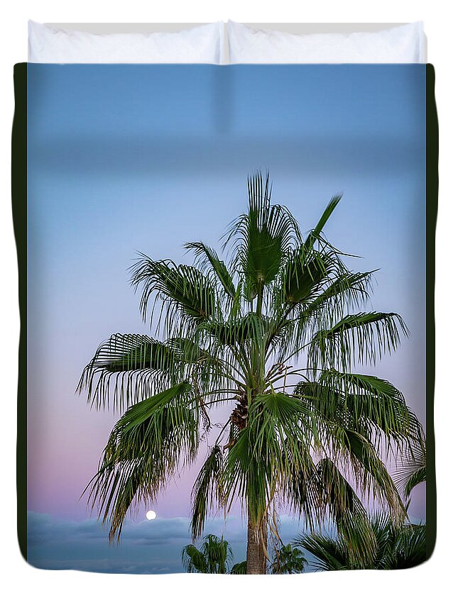 Arch Duvet Cover featuring the photograph Moon Rising 3 by Cindy Robinson