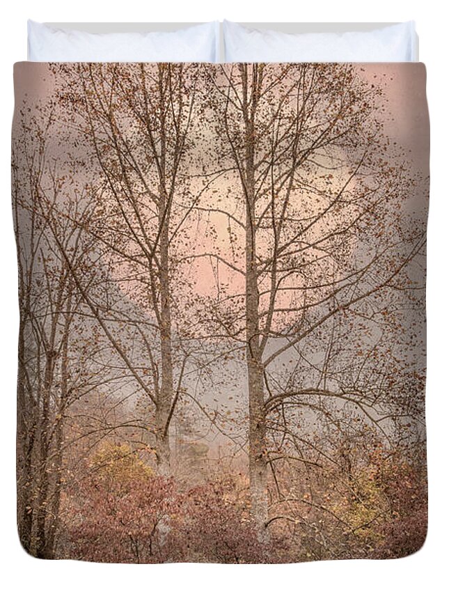 Carolina Duvet Cover featuring the photograph Moon Rising Softly by Debra and Dave Vanderlaan