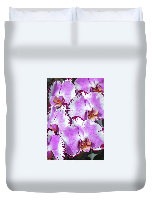 Kauai Duvet Cover featuring the photograph Morning Orchid by Tony Spencer