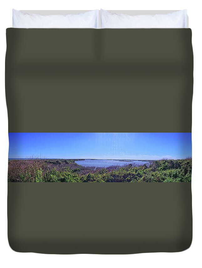 Lagoon Duvet Cover featuring the photograph Mosquito Lagoon Panorama by George Taylor