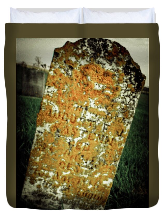 Monument Duvet Cover featuring the photograph Moss Remembers by Kelly Larson