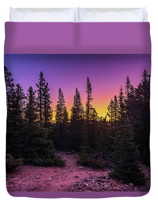Hiking Duvet Cover featuring the photograph Mount Elbert Hike by Nathan Wasylewski