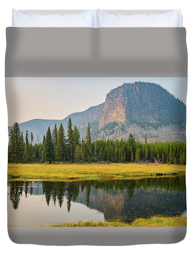 Mount Haynes Duvet Cover featuring the photograph Mount Haynes, Yellowstone National Park by Ann Moore