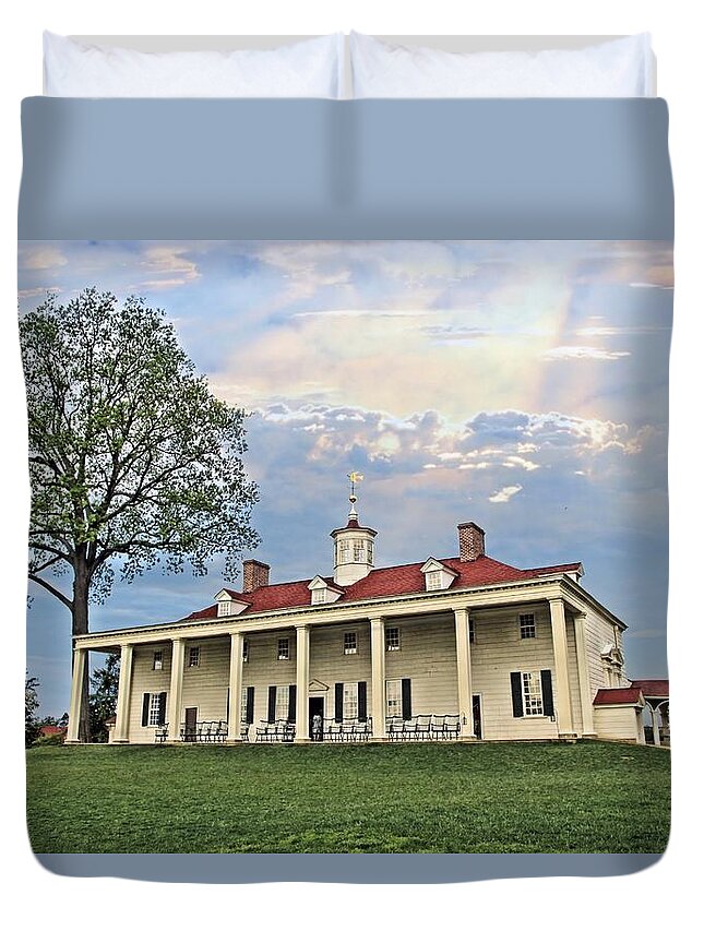Historic Duvet Cover featuring the photograph Mount Vernon by DJ Florek