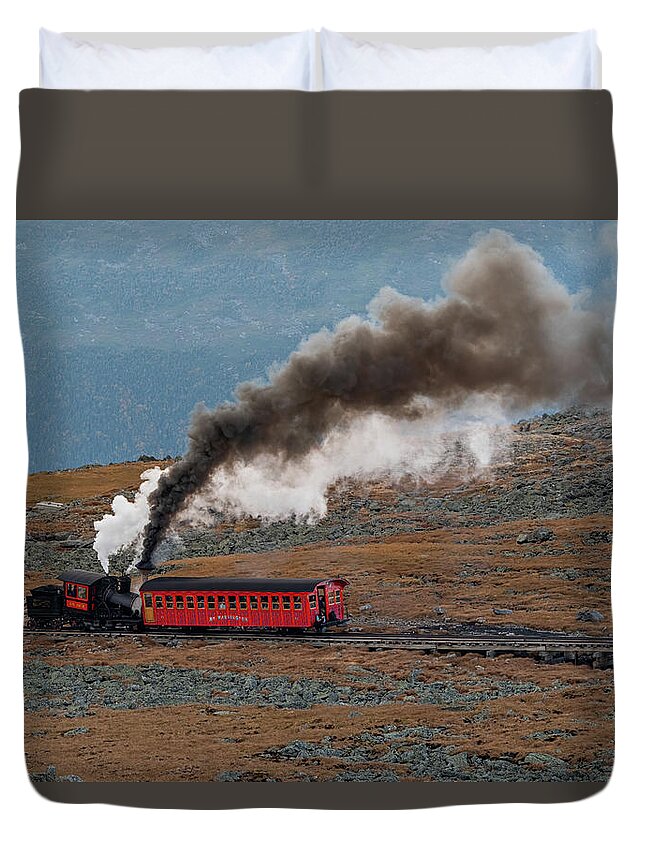 Railroad Duvet Cover featuring the photograph Mount Washington Cog Railway II by William Dickman