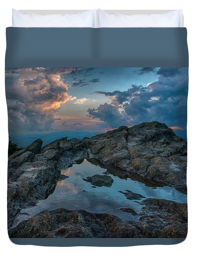 Blue Ridge Mountains Duvet Cover featuring the photograph Mountain Evening by Melissa Southern