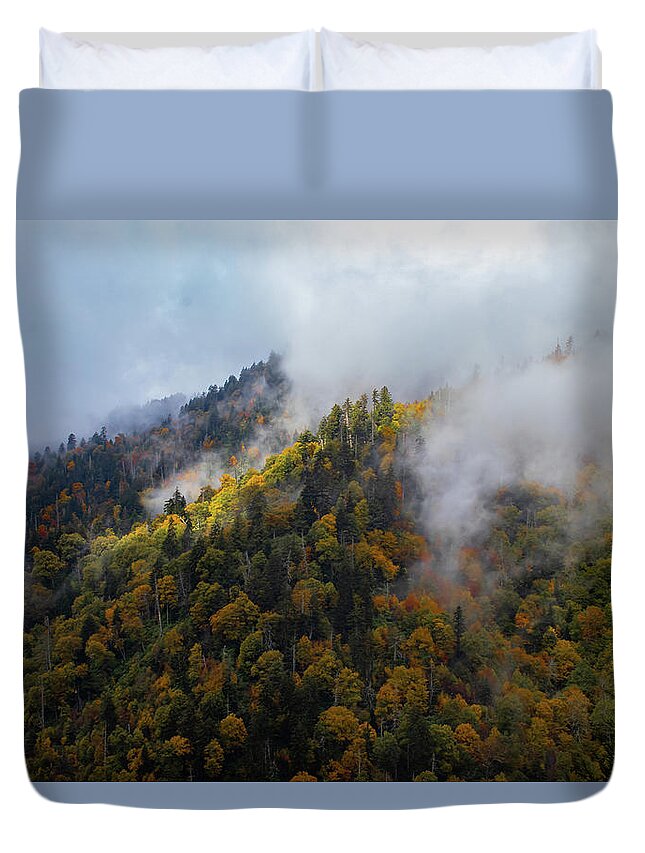 Mountain Duvet Cover featuring the photograph Mountainside by Jamie Tyler
