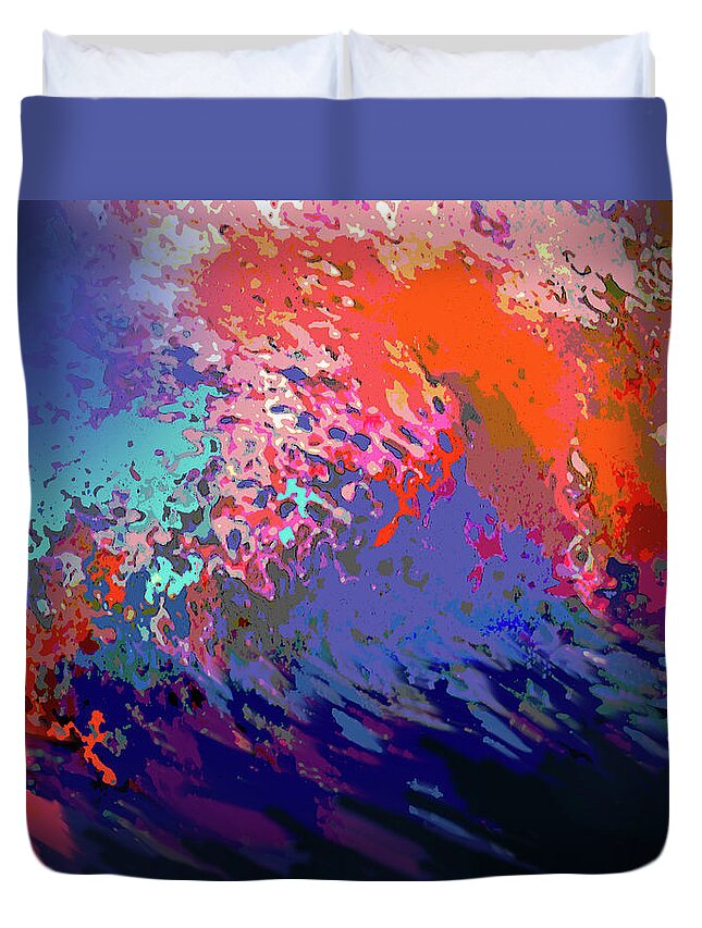 Abstract Duvet Cover featuring the photograph Movement And Color by Ian MacDonald